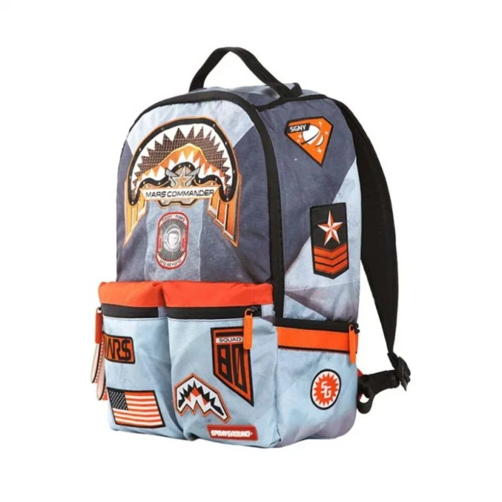 NWT Sprayground Mission to Mars! Buzz Aldrin's Shark Patches Backpack